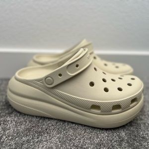 Platform crocs size 9